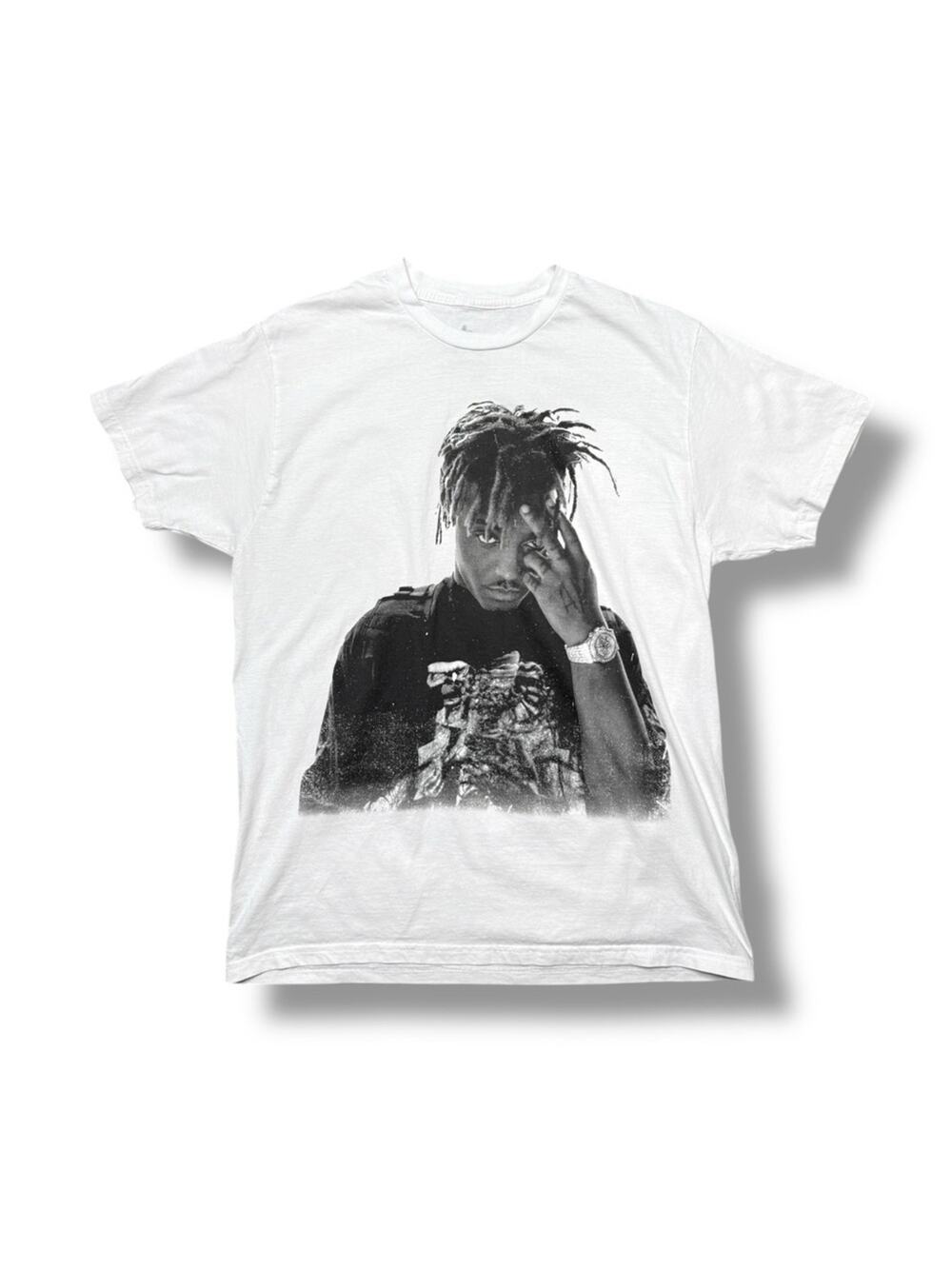 Juice WRLD 999 Graphic T-Shirt Made in USA White Rap Tee Size Large
